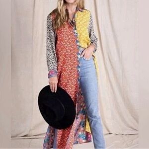 NATURAL LIFE Colorful Patchwork Dress/Duster